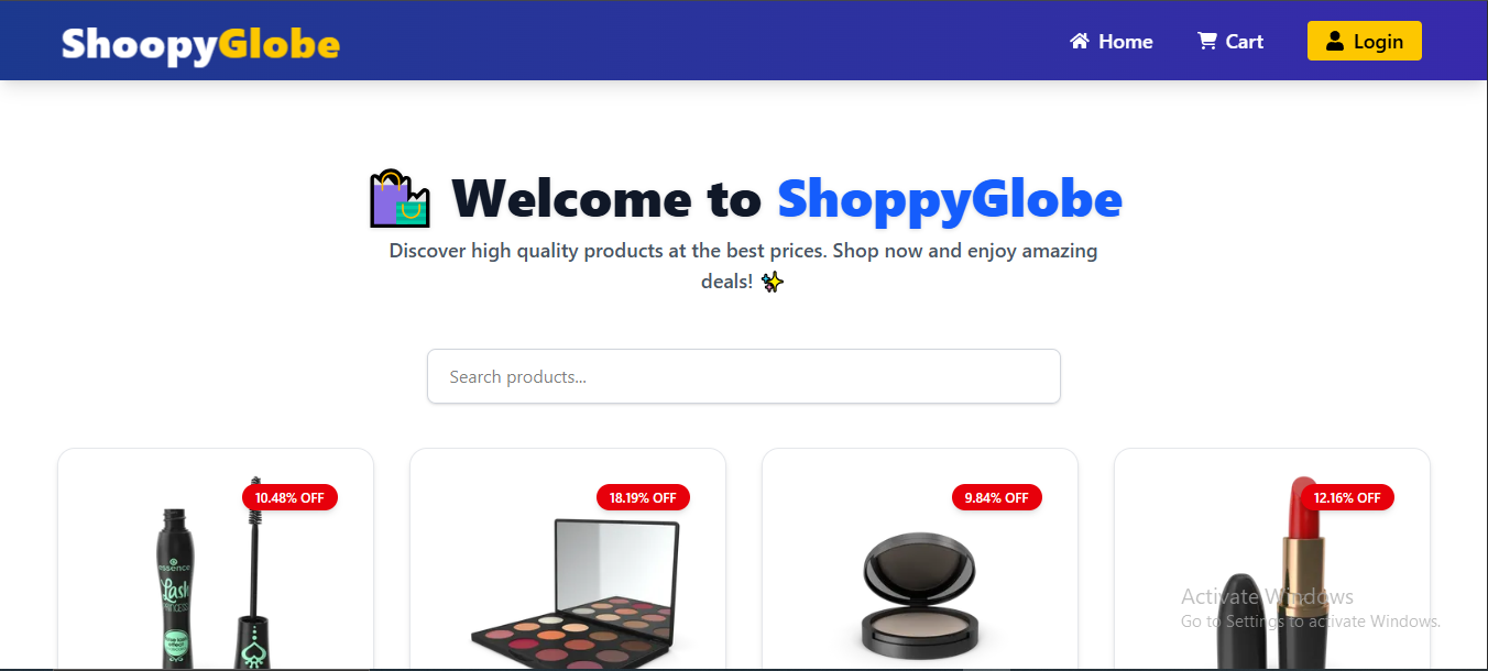 ShoppyGlobe E-commerce Platform